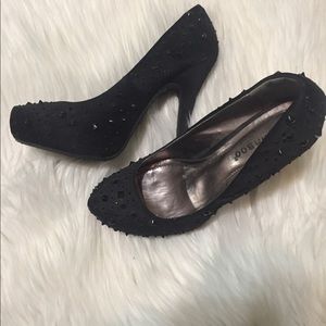 4.75 heel...black high heels